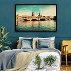 Oberbaum Bridge with Yellow Train Wall Art