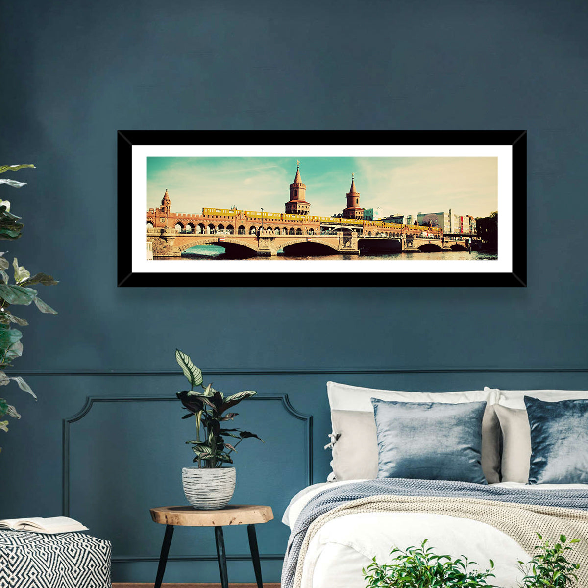 Oberbaum Bridge with Yellow Train Wall Art