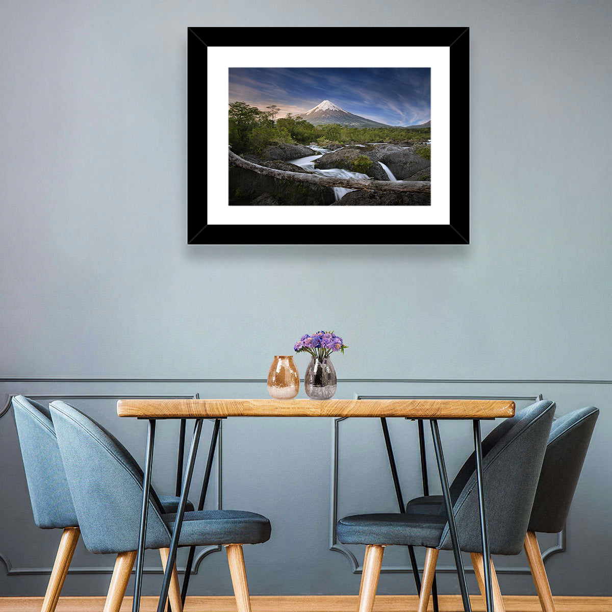 Osorno Volcano at Petrohue Falls Wall Art