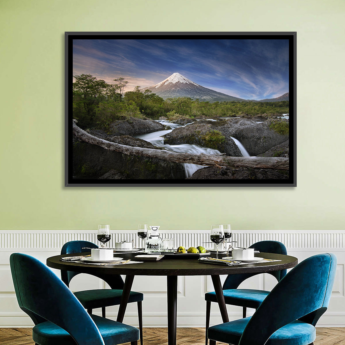 Osorno Volcano at Petrohue Falls Wall Art