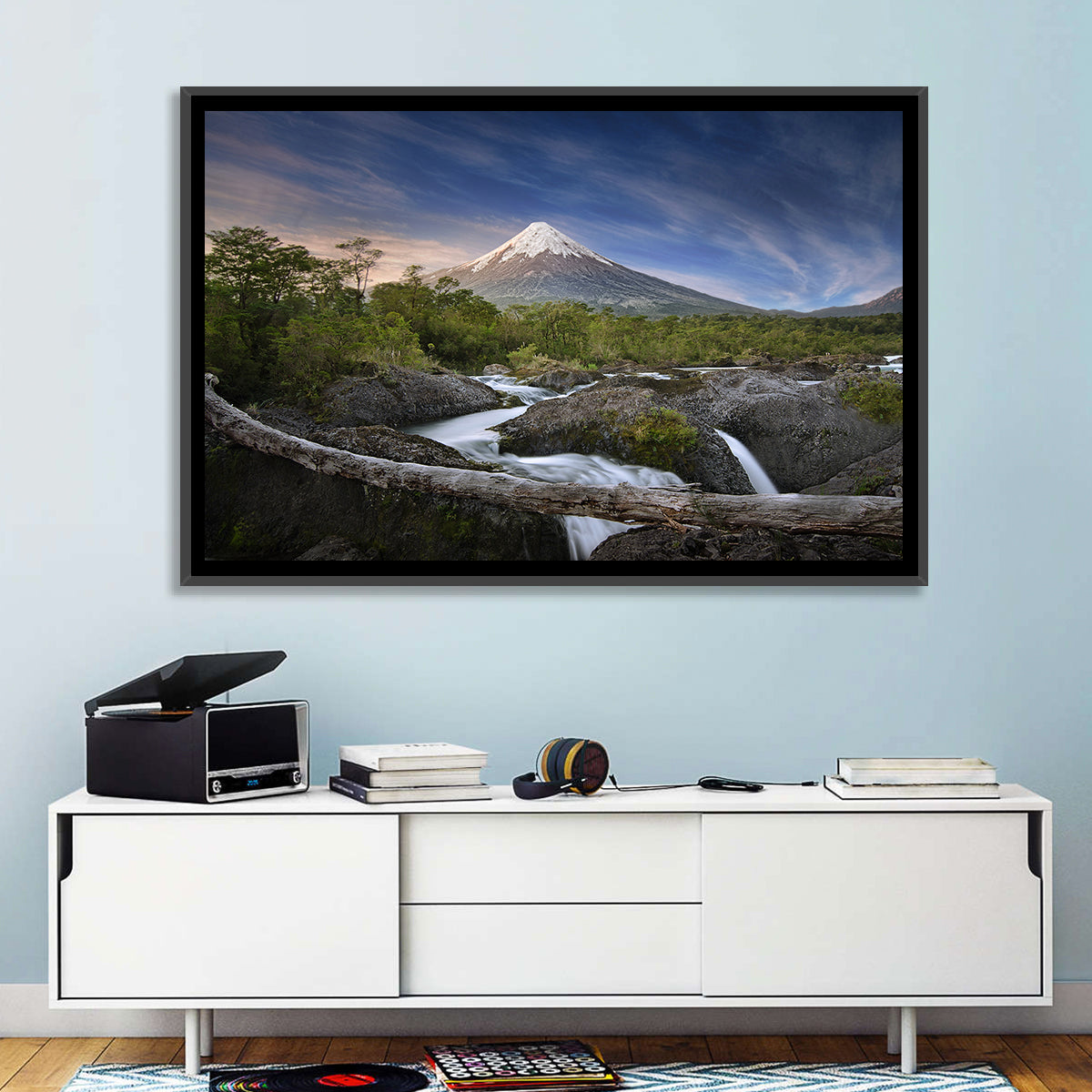 Osorno Volcano at Petrohue Falls Wall Art