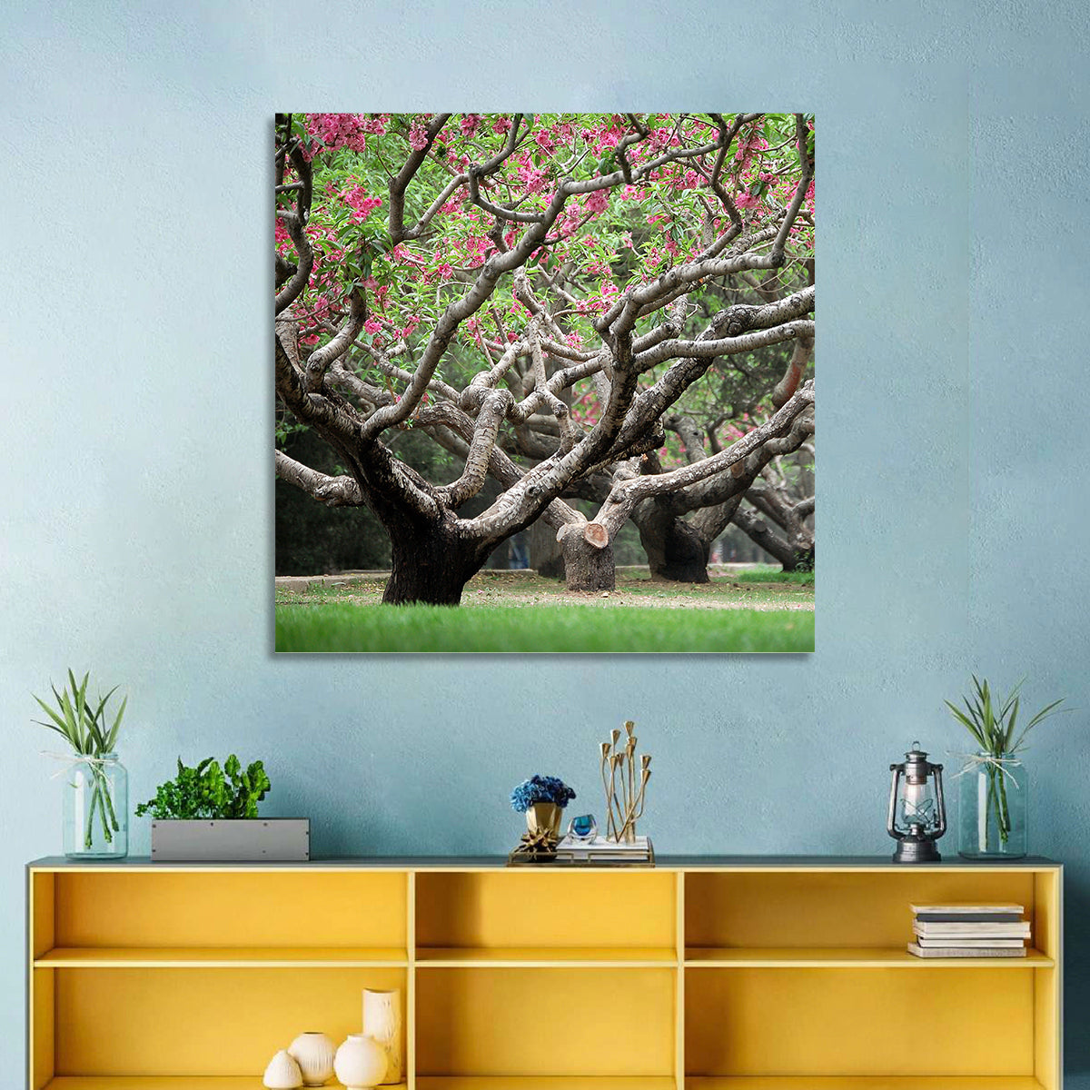 Peach Orchard in Bloom Wall Art