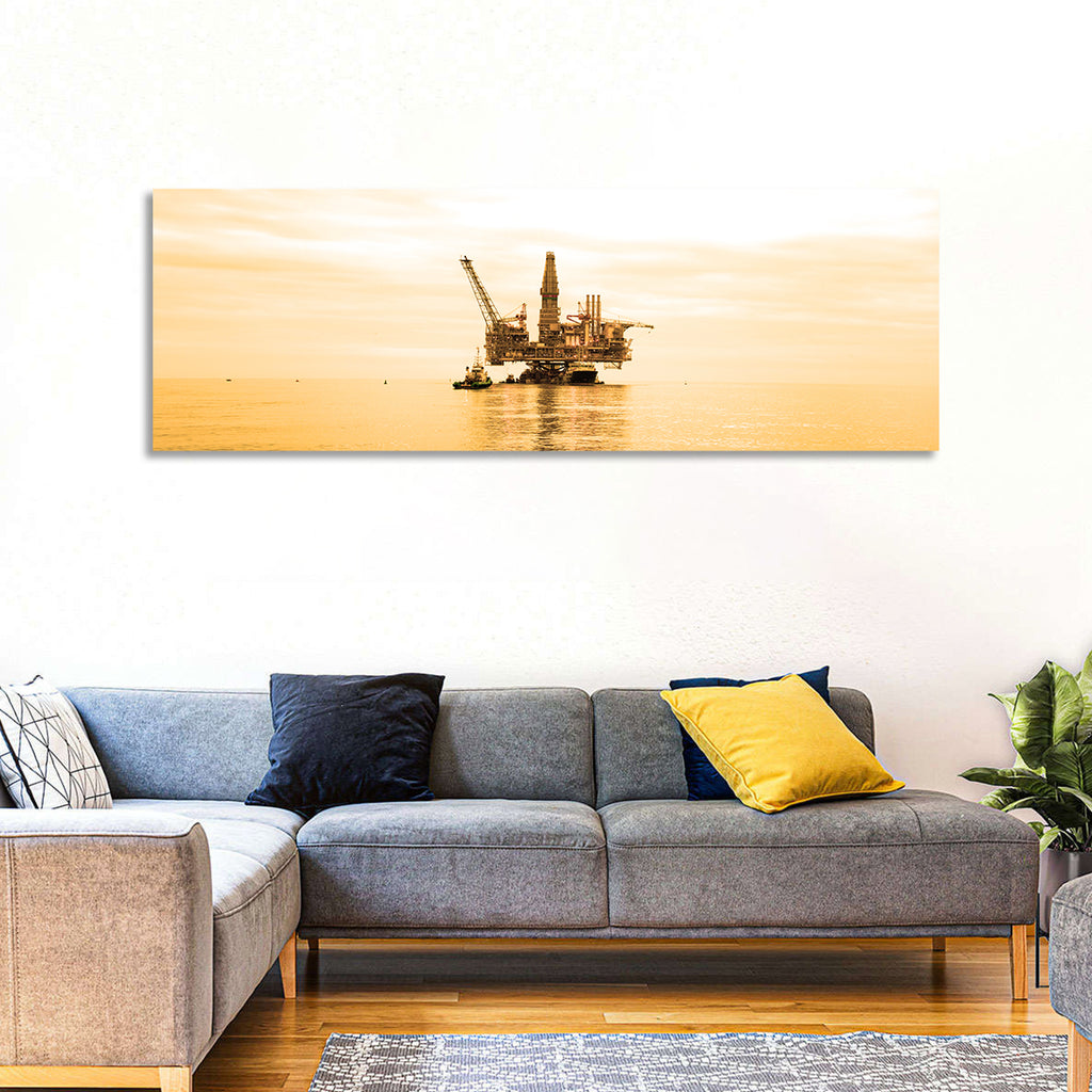 Golden Hour Oil Rig Wall Art