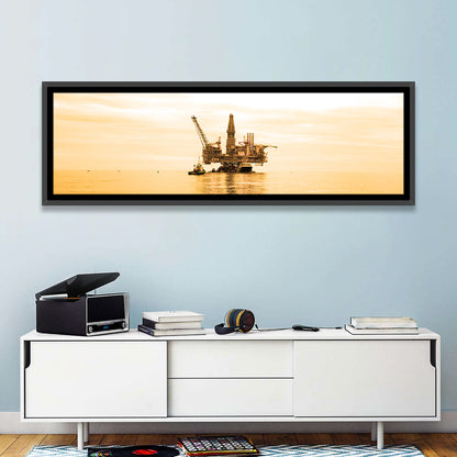 Oil Rig Sunset Wall Art