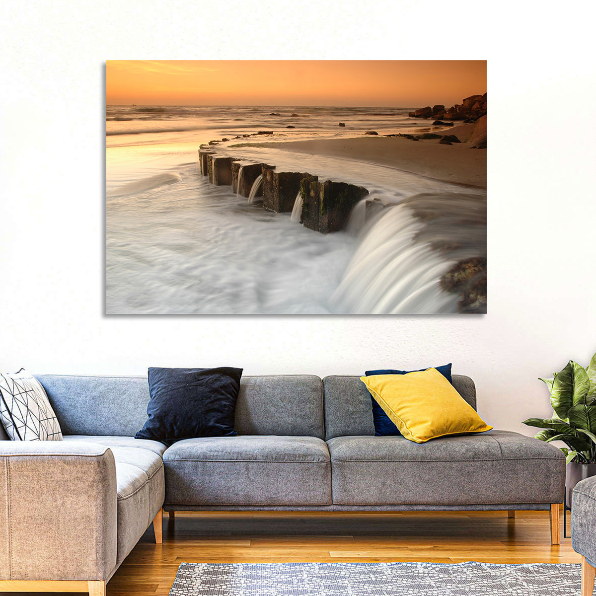 Breakwater at Golden Hour Wall Art