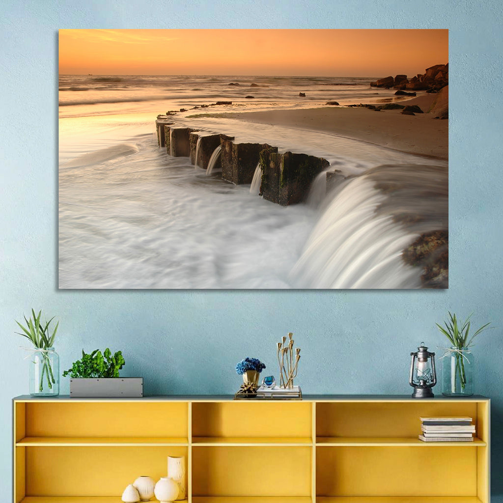 Breakwater at Golden Hour Wall Art