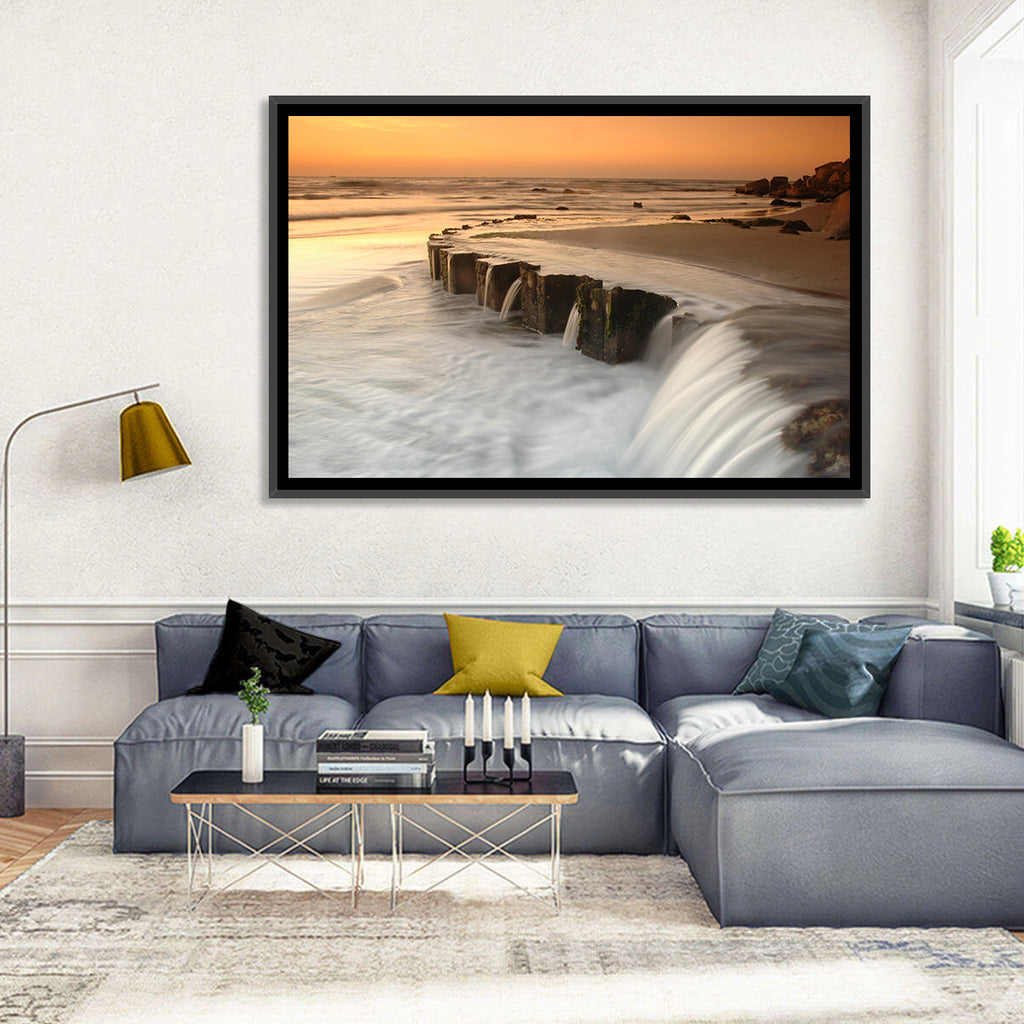 Breakwater at Golden Hour Wall Art