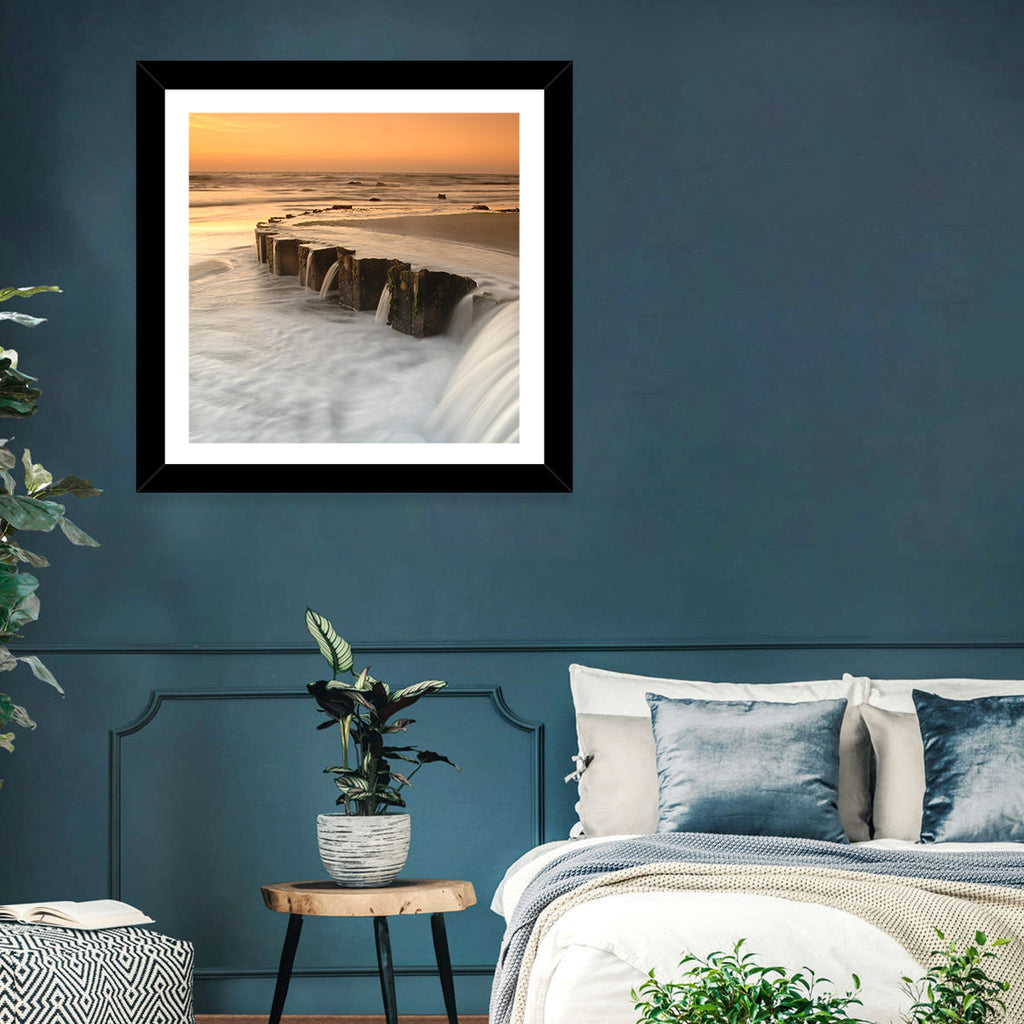 Breakwater at Golden Hour Wall Art