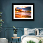 Golden Hour Beach Sunset Wall Art