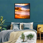 Golden Hour Beach Sunset Wall Art
