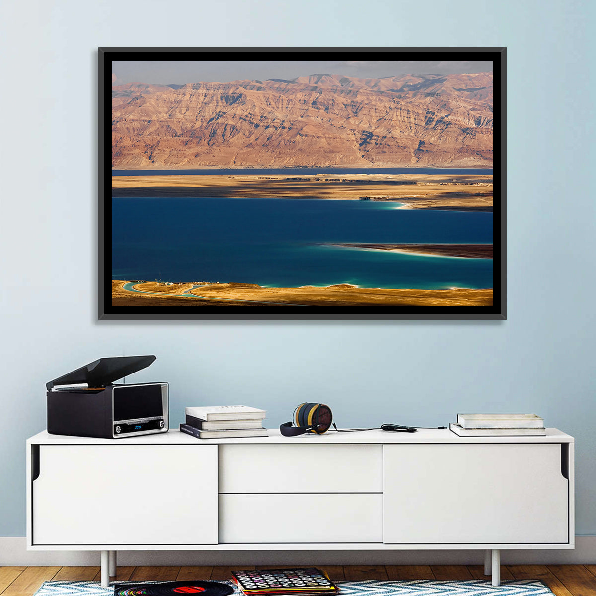 Ein Bokek Dead Sea View Wall Art in a room, landscape