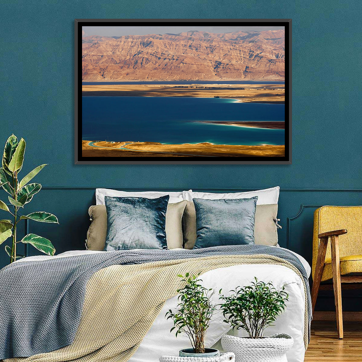 Ein Bokek Dead Sea View Wall Art in a room, landscape