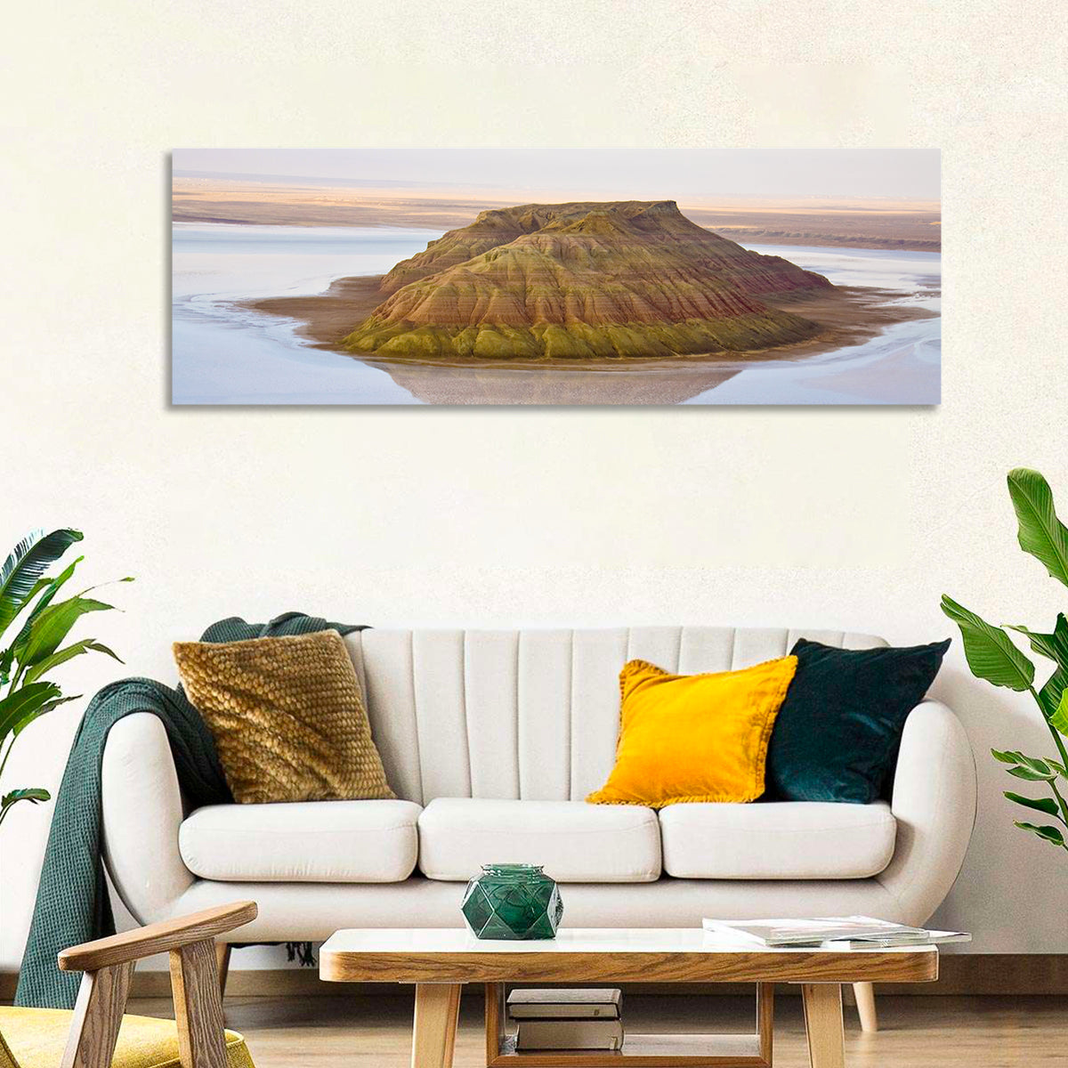 Salt Hill Reflection Wall Art in a room, landscape