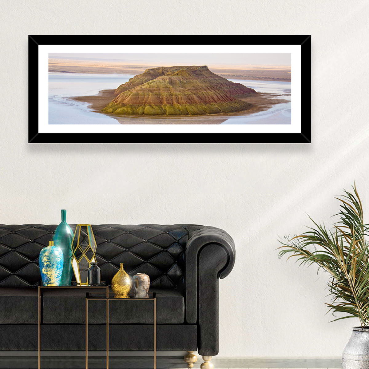 Salt Hill Reflection Wall Art in a room, landscape