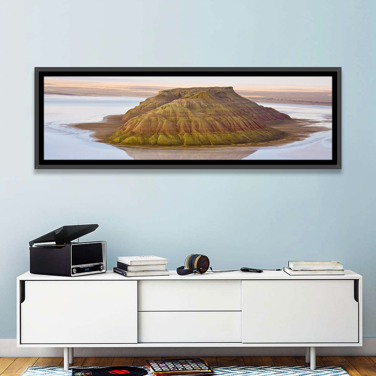 Salt Hill Reflection Wall Art in a room, landscape