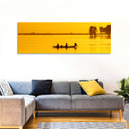 Pirogue at Golden Dusk Wall Art