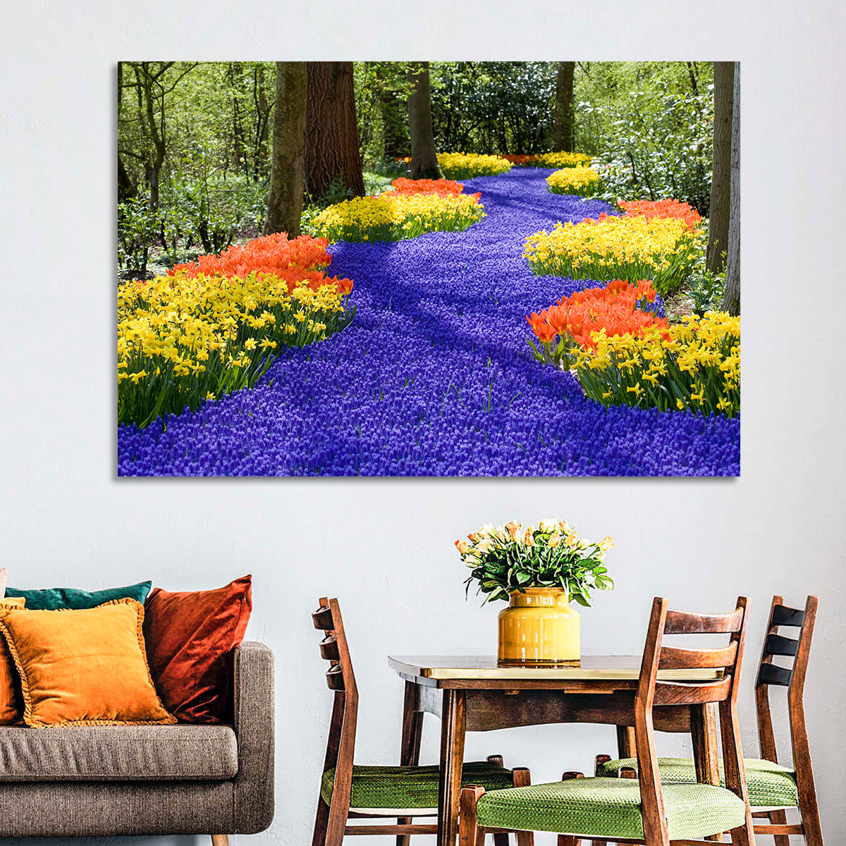 Spring Garden Path Wall Art in a room, landscape