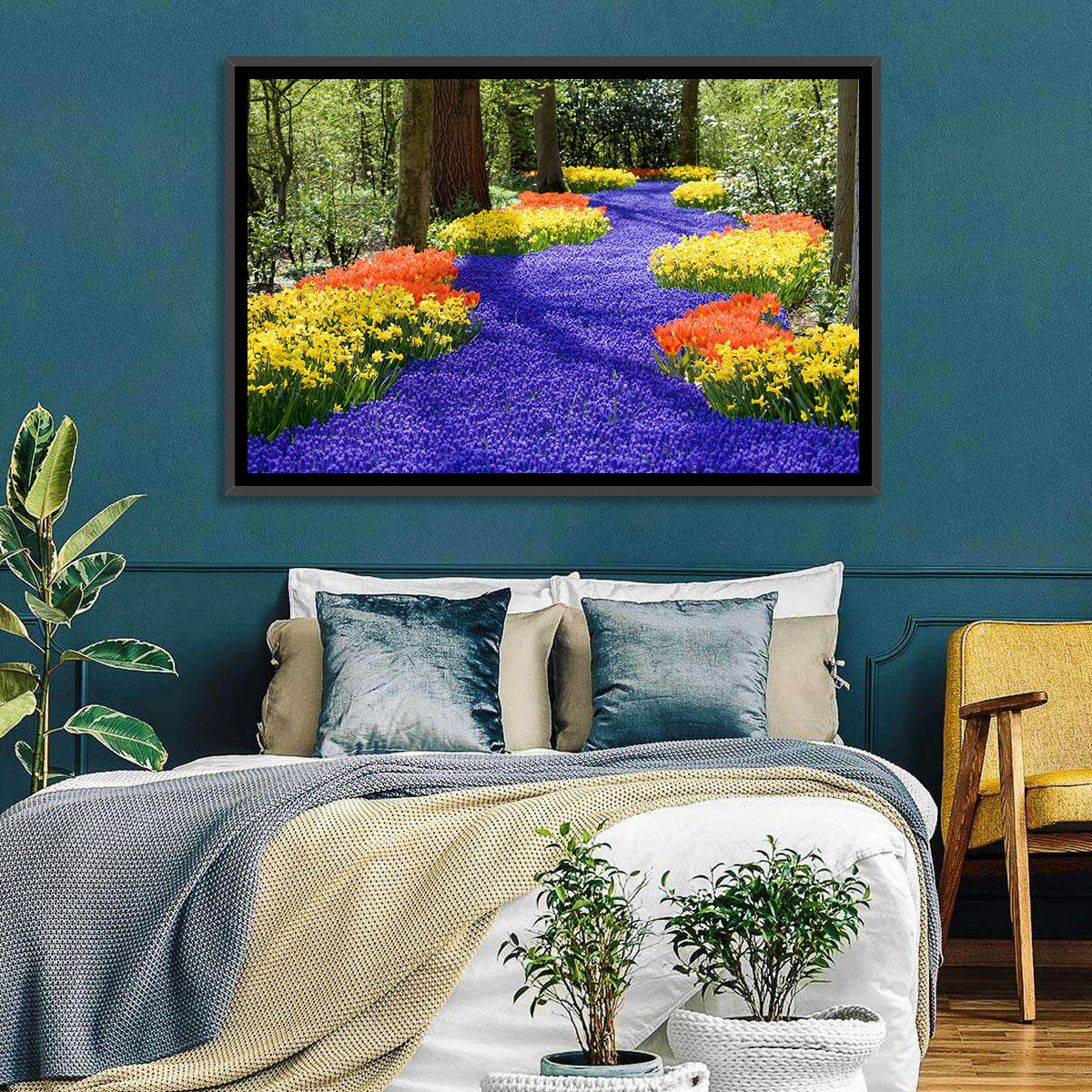 Spring Garden Path Wall Art in a room, landscape
