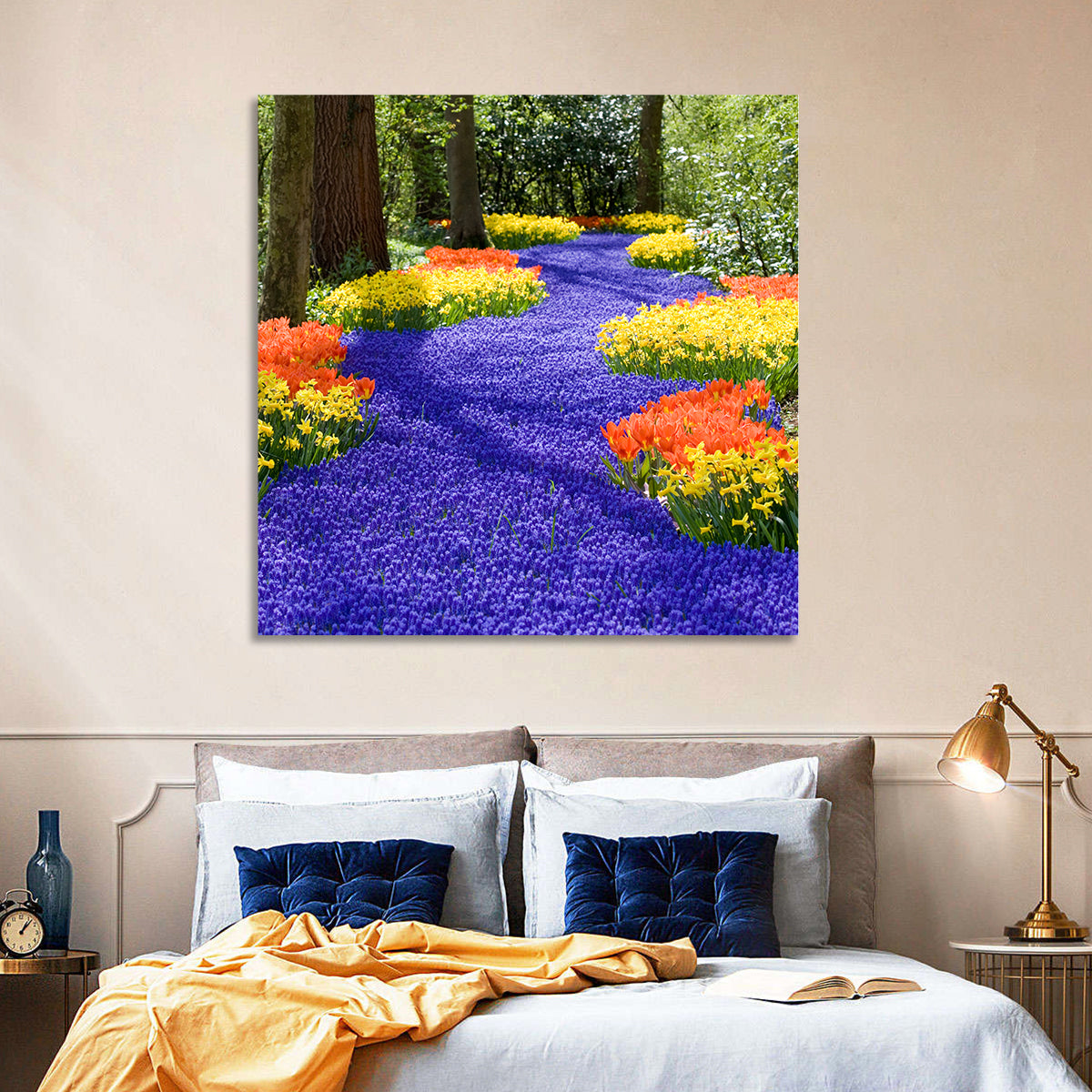 Spring Garden Path Wall Art in a room, landscape