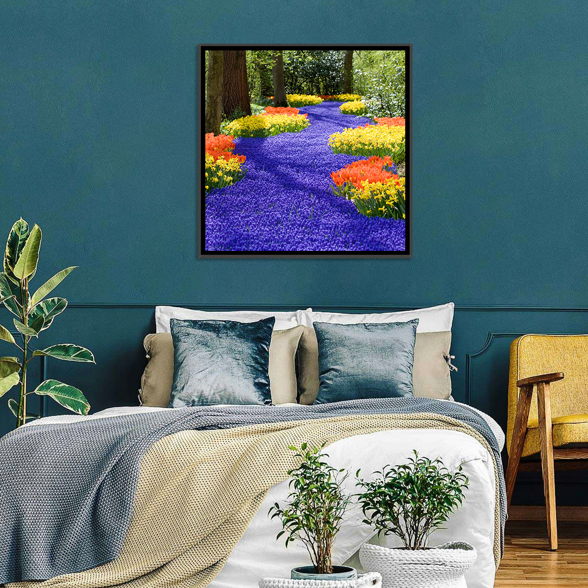 Spring Garden Path Wall Art in a room, landscape