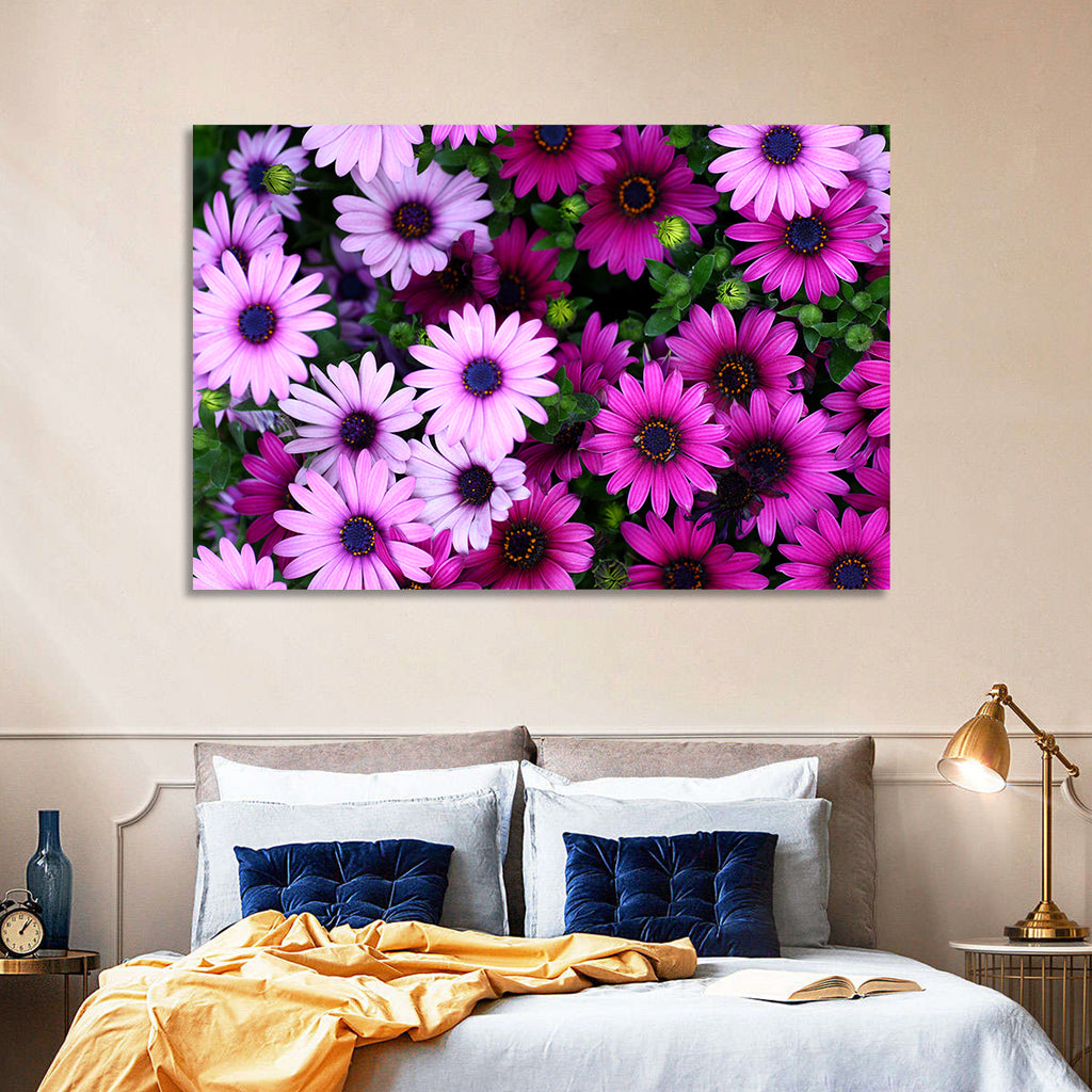 Pink and Purple Daisies Wall Art