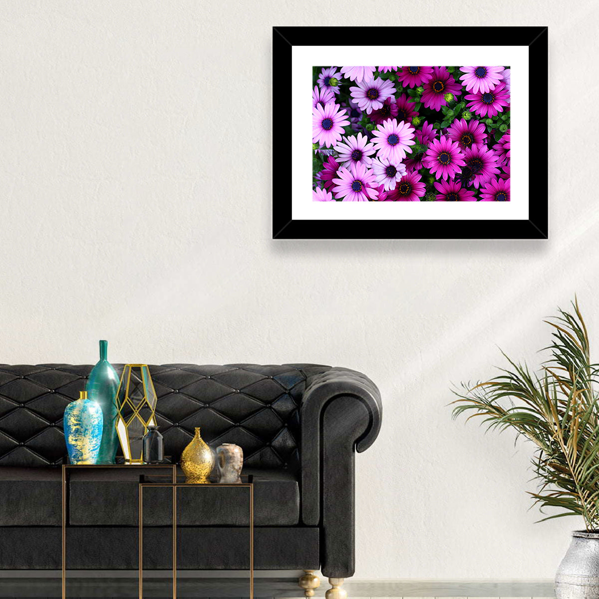 Pink and Purple Daisies Wall Art