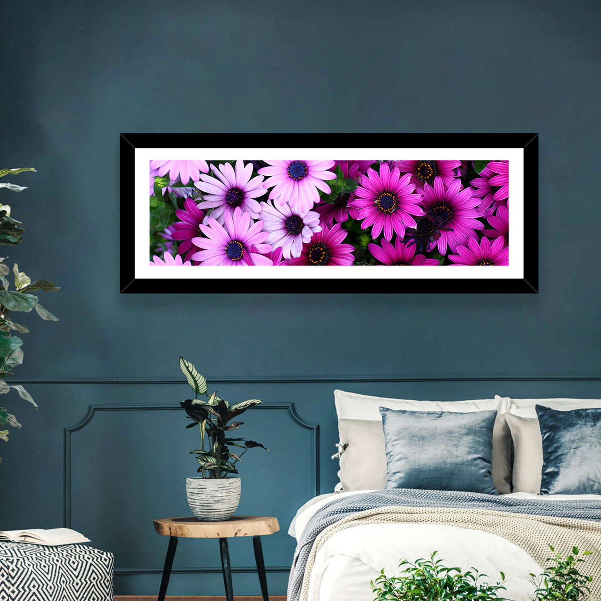 Pink and Purple Daisies Wall Art