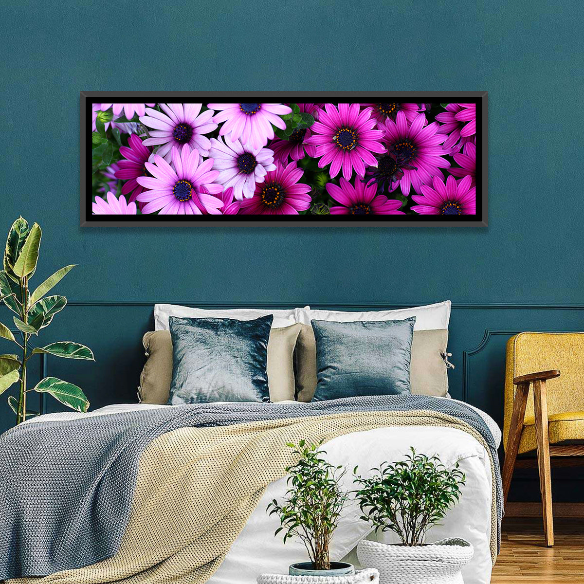 Pink and Purple Daisies Wall Art