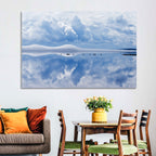 Siljan Lake Mist Reflection Wall Art