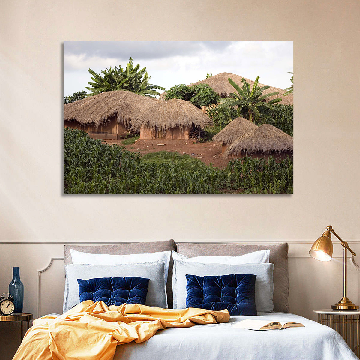 Thatched Roof Huts Wall Art