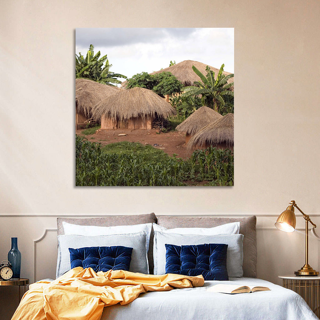 Thatched Roof Huts Wall Art