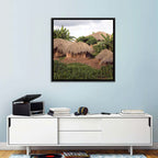 Thatched Roof Huts Wall Art