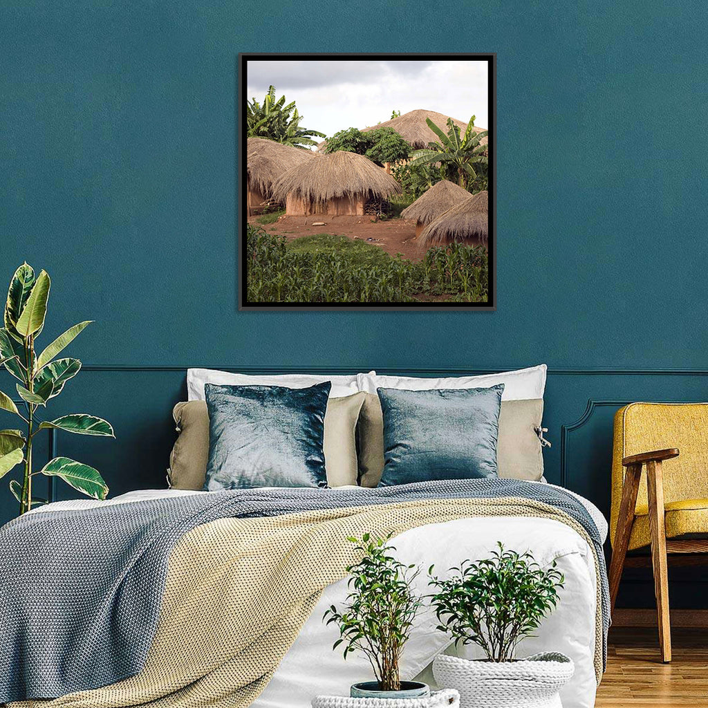 Thatched Roof Huts Wall Art