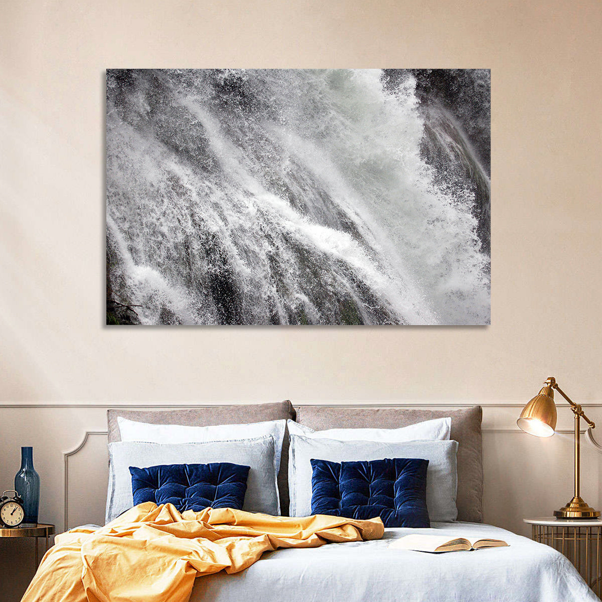 Marmore Waterfall in Motion Wall Art in a room, landscape