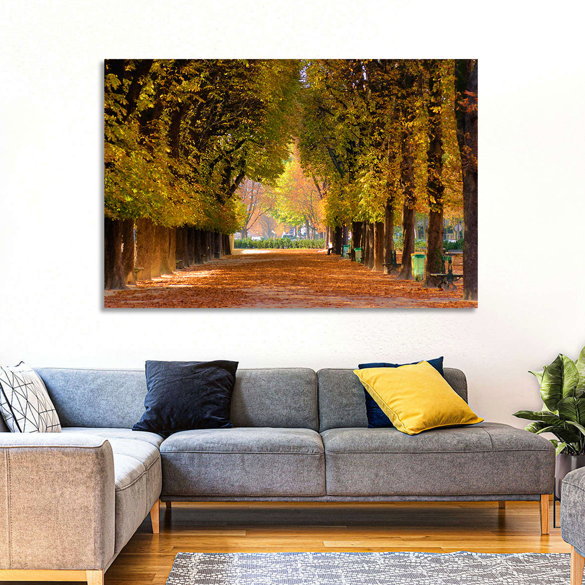 Golden Hour Autumn Path Wall Art