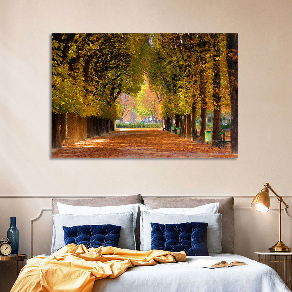 Golden Hour Autumn Path Wall Art