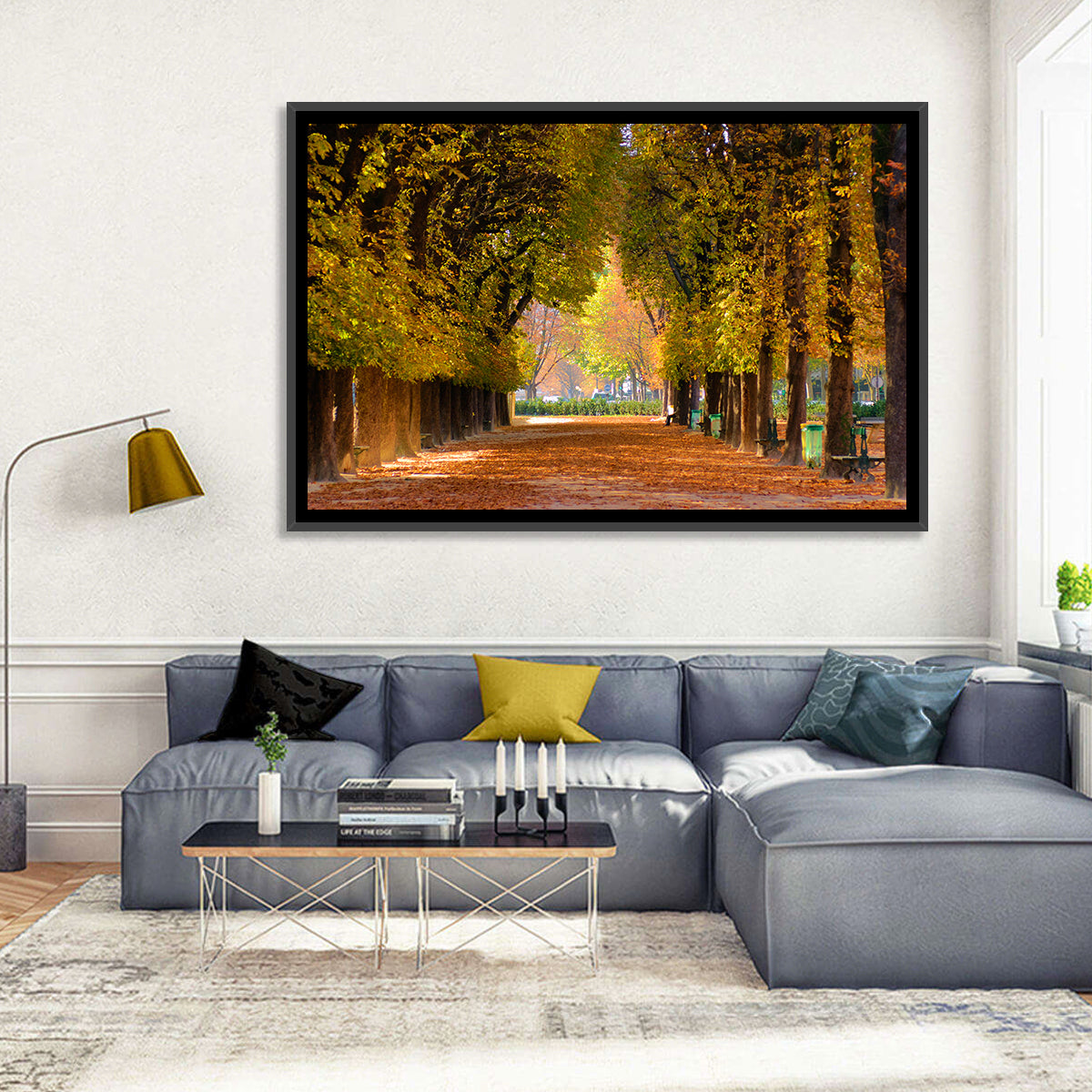 Golden Hour Autumn Path Wall Art