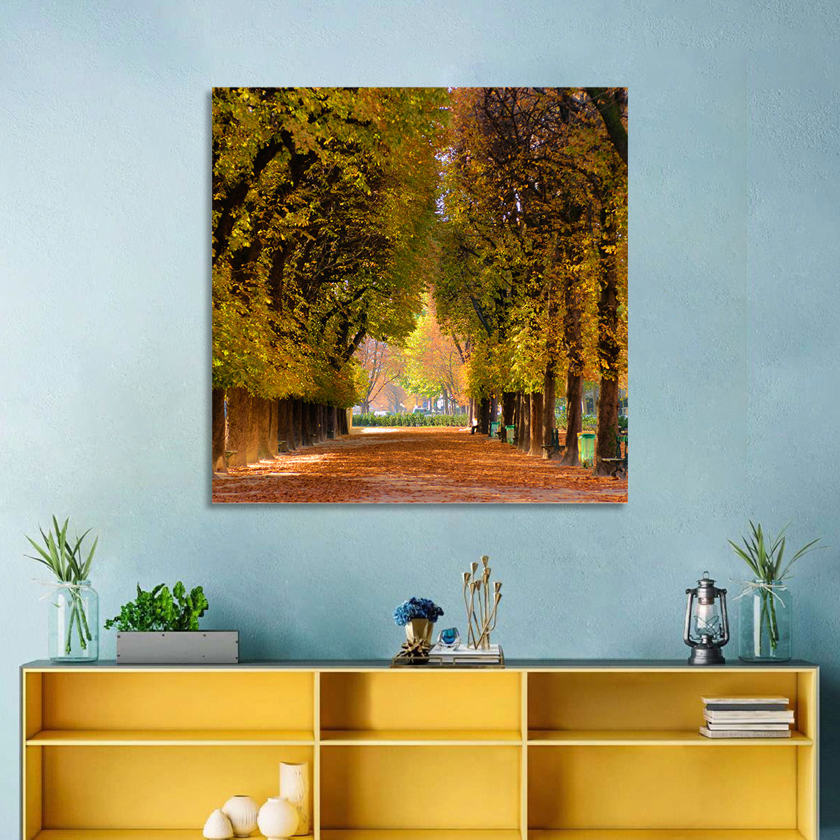 Golden Hour Autumn Path Wall Art
