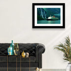 Cruise Ship at Geiranger Fjord Wall Art