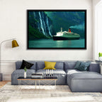 Cruise Ship at Geiranger Fjord Wall Art