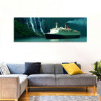 Cruise Ship at Geiranger Fjord Wall Art