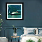 Cruise Ship at Geiranger Fjord Wall Art