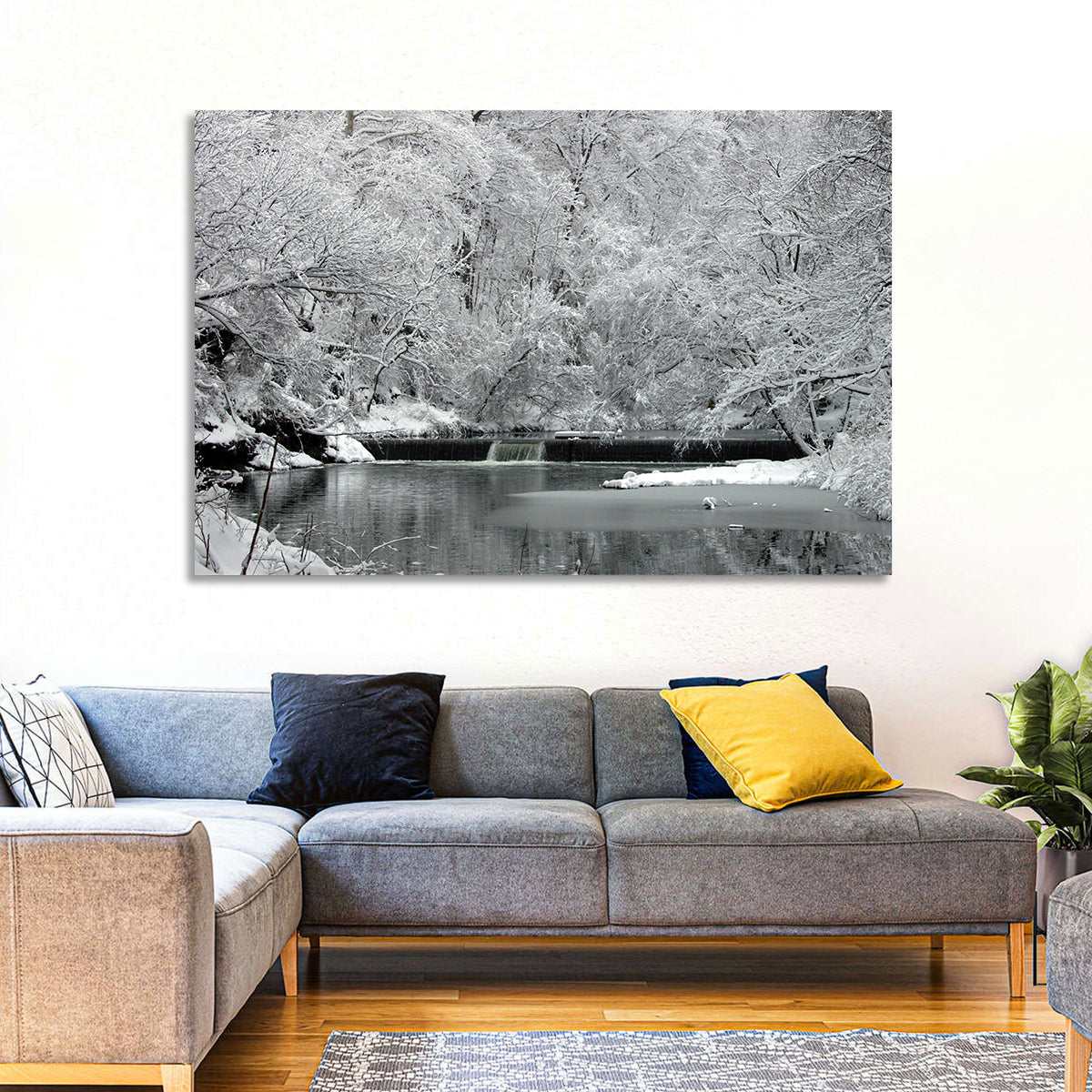 Fairmount Park Winter Spillway Wall Art