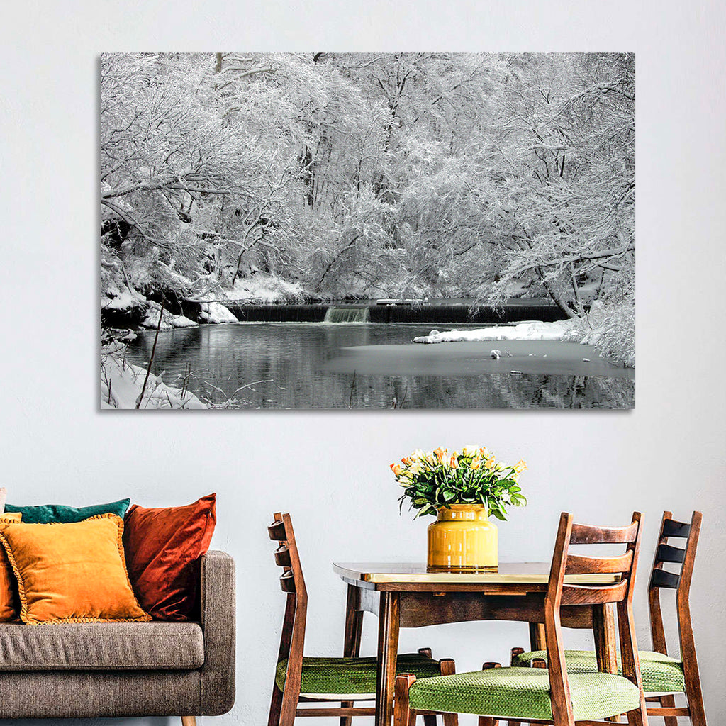 Fairmount Park Winter Spillway Wall Art