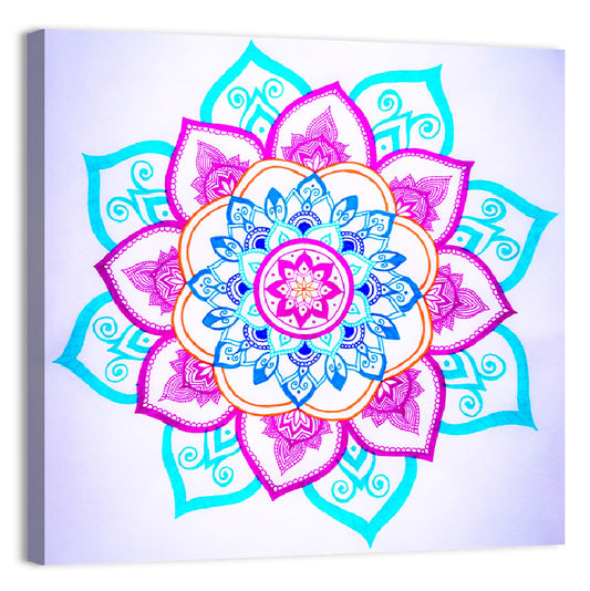 Hand Drawn Mandala Pattern Wall Art