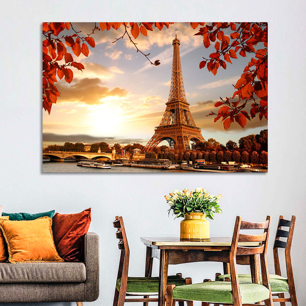 Eiffel Tower at Golden Hour Wall Art