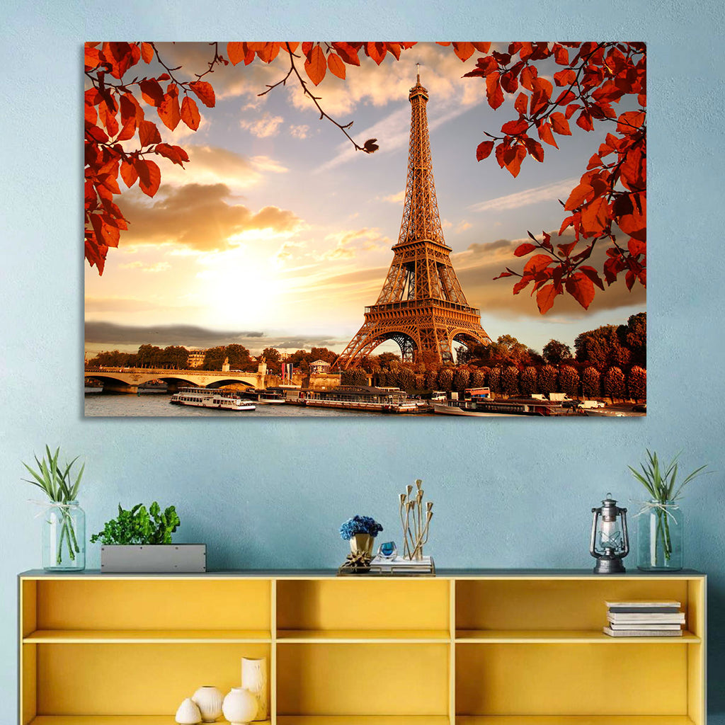 Eiffel Tower at Golden Hour Wall Art