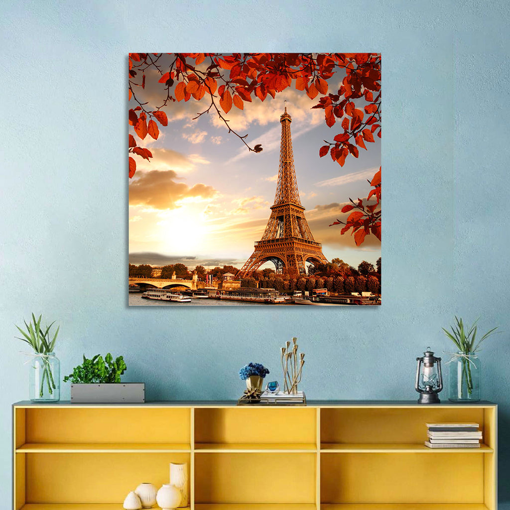 Eiffel Tower at Golden Hour Wall Art