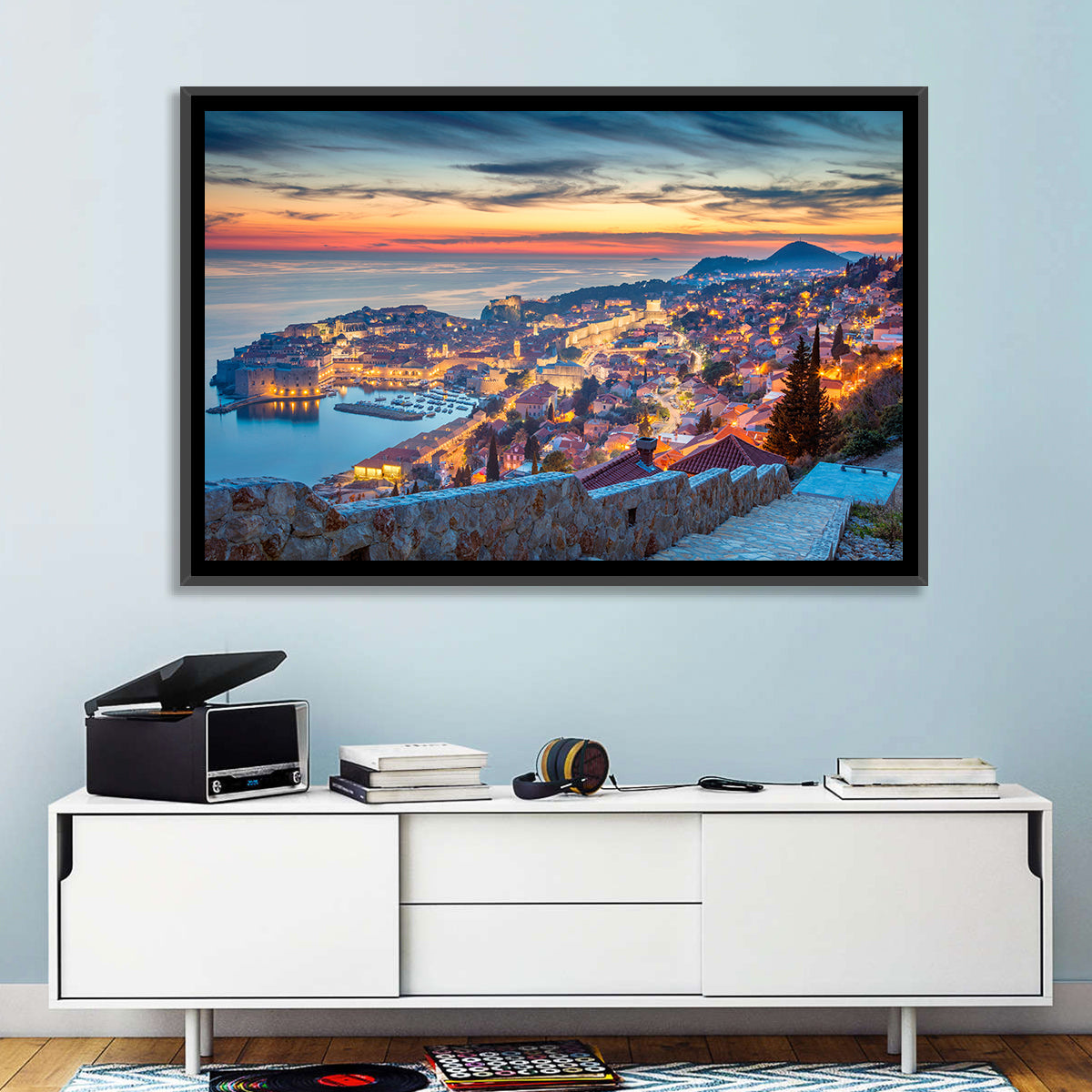 Old Town Dubrovnik at Dusk Wall Art