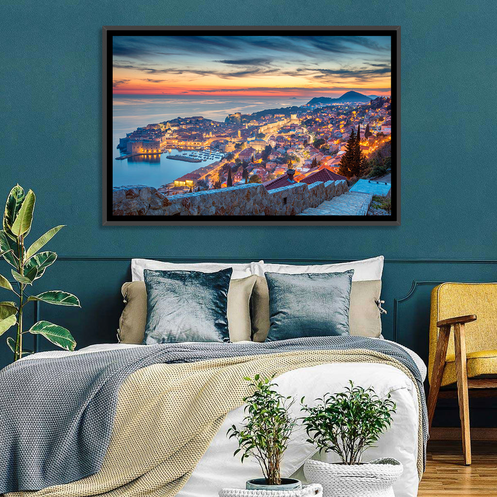 Old Town Dubrovnik at Dusk Wall Art
